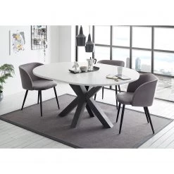 Red Living Table Joze II - Blanc - Largeur : 110 cm - Anthracite -Meubles de salle à manger Soldes Magasin 1000241521 210329 17464600385 MOOD DETAILS P000000001000241521 mood