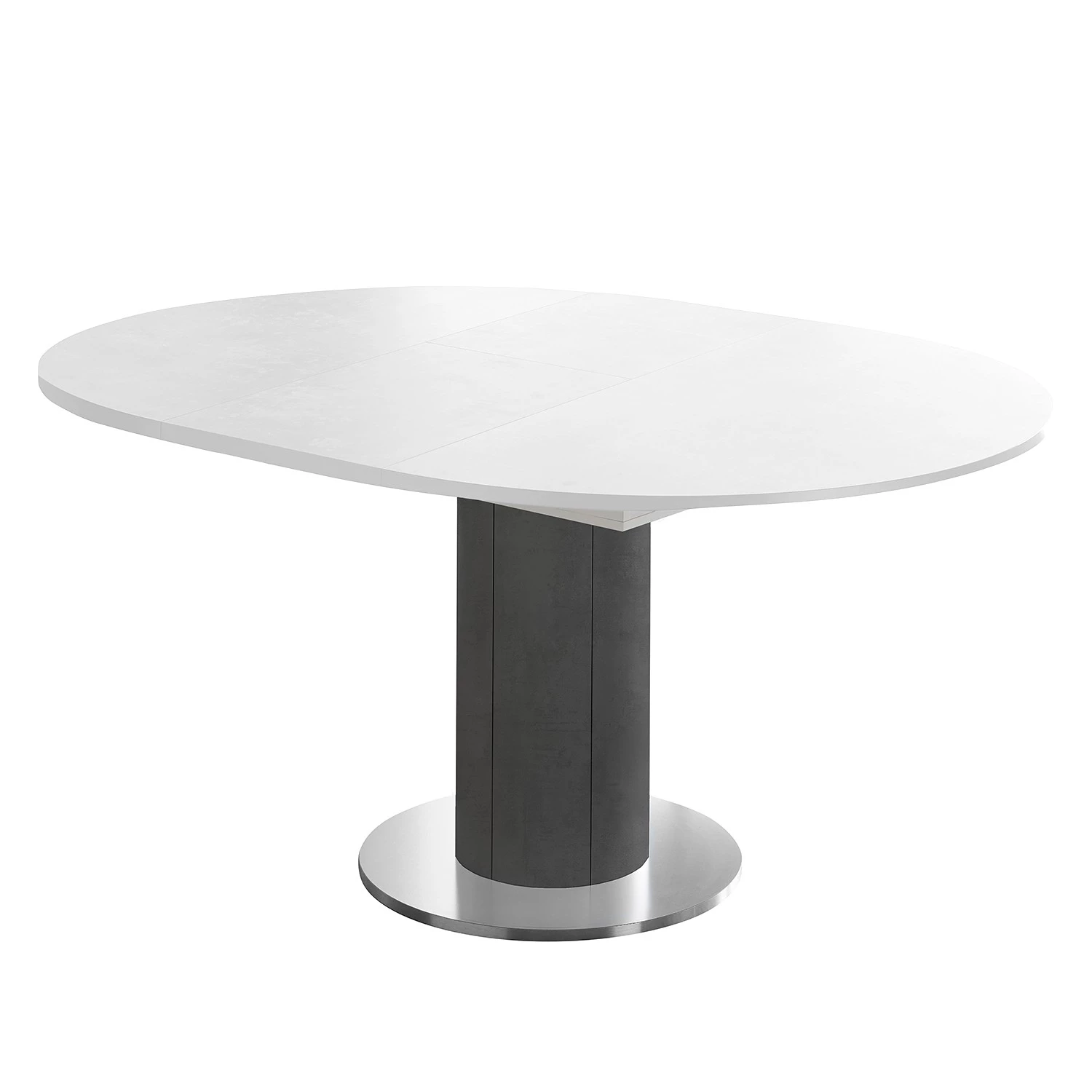 Red Living Table Binic II - Blanc - Largeur : 110 cm - Anthracite 4 Red Living Table Binic II - Blanc - Largeur : 110 cm - Anthracite – Image 4