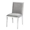 Velvet Studio Chaise capitonnée Le Marin - Velours / Acier inoxydable - Gris clair / Argenté