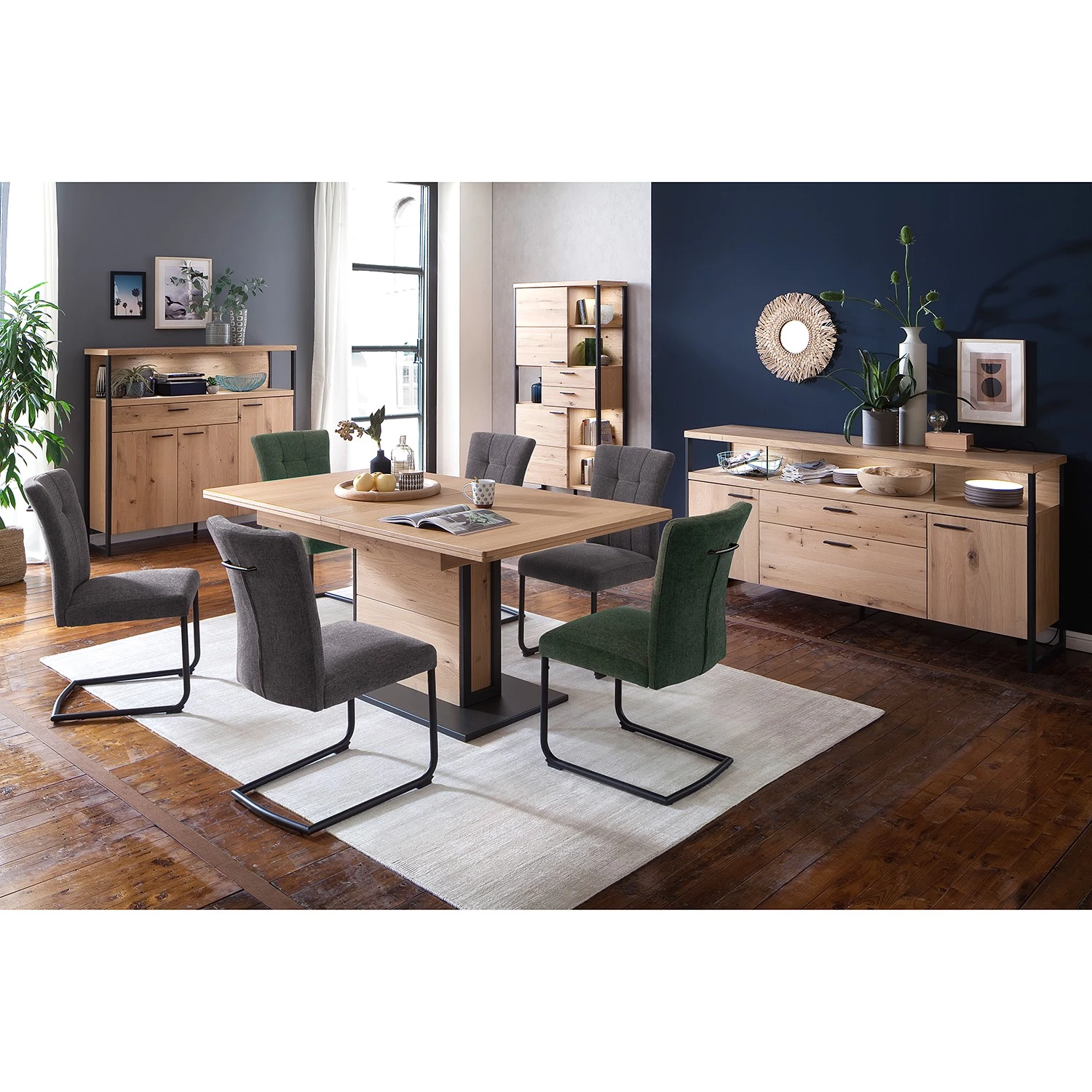 Loftscape Chaises cantilever Callian (lot de 2) - Chenille - Anthracite - Noir 3 Loftscape Chaises cantilever Callian (lot de 2) - Chenille - Anthracite - Noir – Image 3