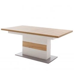 Loftscape Table Marnay (extensible) - Imitation pin Aurelio et imitation pin blanc / Imitation aluminium