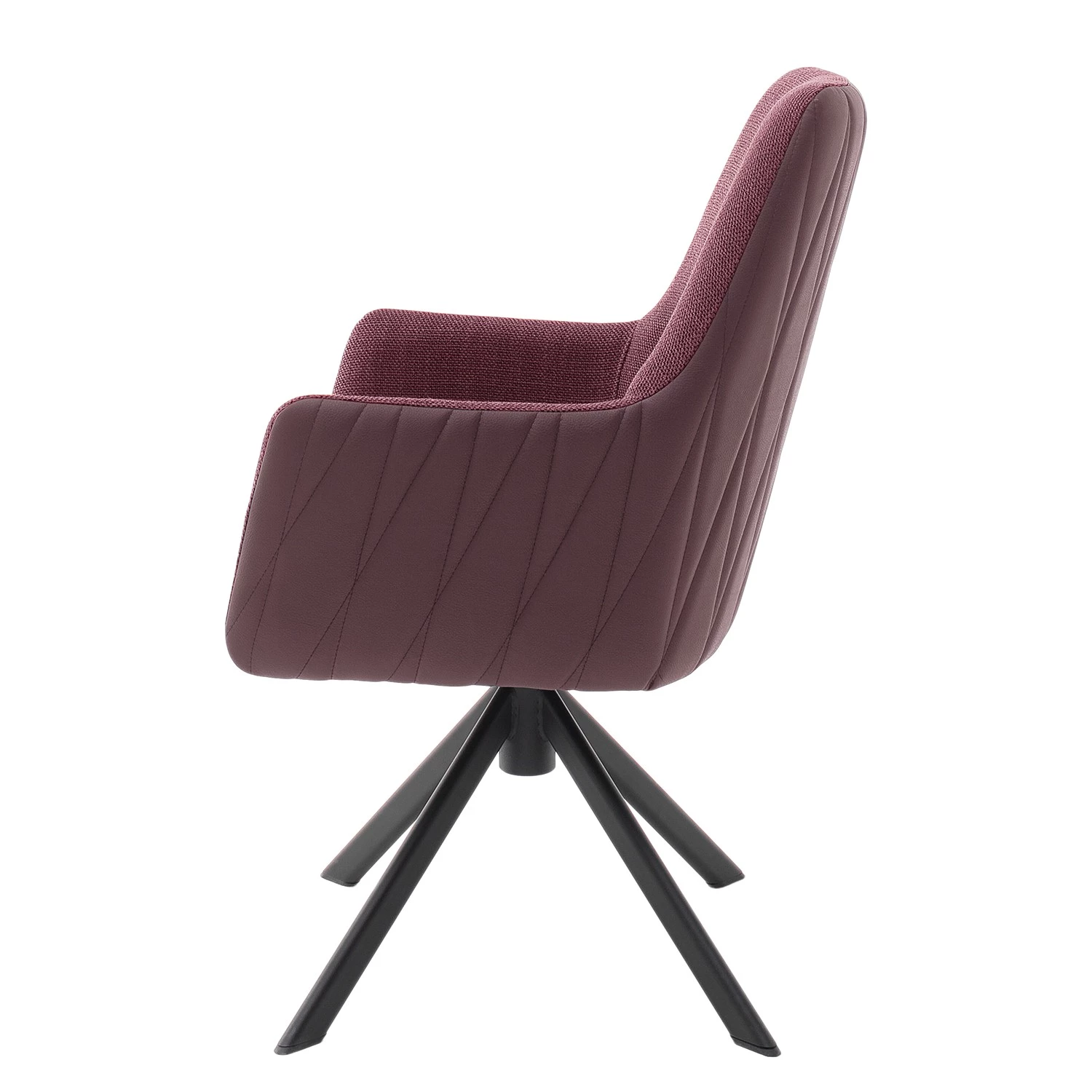 Loftscape Chaises à accoudoirs Fleurey (lot de 2) - Chenille et microfibre / Acier - Rouge Bordeaux 3 Loftscape Chaises à accoudoirs Fleurey (lot de 2) - Chenille et microfibre / Acier - Rouge Bordeaux – Image 3