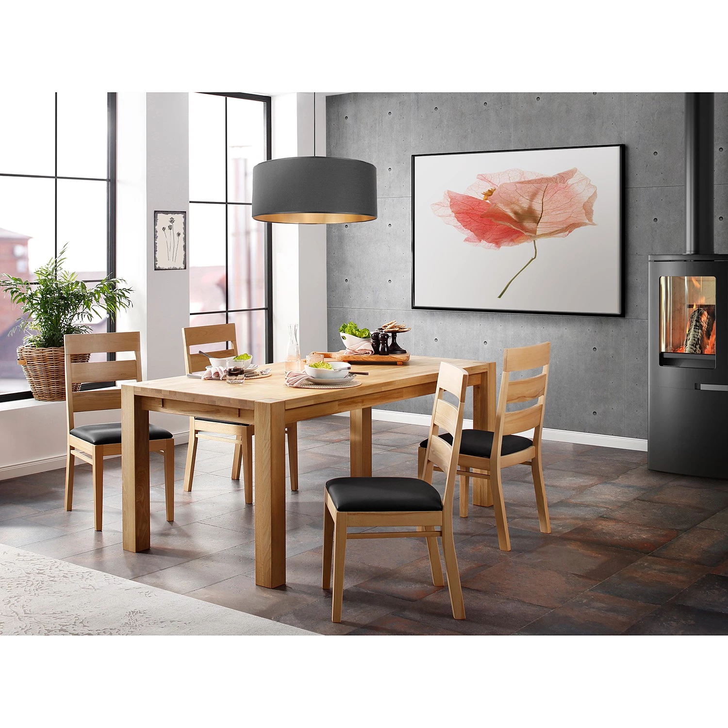 Naturoo Table Meslan I - Duramen de hêtre massif 2 Naturoo Table Meslan I - Duramen de hêtre massif – Image 2