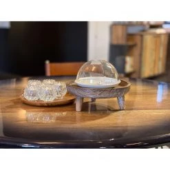 Red Living Table Summerset I - Manguier massif / Fer - Manguier brillant et noir / Noir -Meubles de salle à manger Soldes Magasin 1000242091 210310 11081800007 DETAILS P000000001000242091