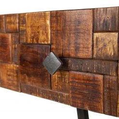 Wolf-Möbel Console Bazac - Acacia massif - Acacia / Gris foncé -Meubles de salle à manger Soldes Magasin 1000243204 220311 034 DETAILS P000000001000243204