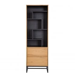 Studio Copenhagen Étagère Flox I - Placage en bois véritable / Métal -Chêne / Noir -Meubles de salle à manger Soldes Magasin 1000244164 211028 140300000038 DETAILS P000000001000244164