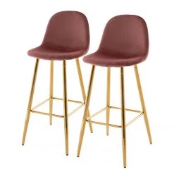 Jack & Alice Chaises de bar Yoyce (lot de 2) - Saumon