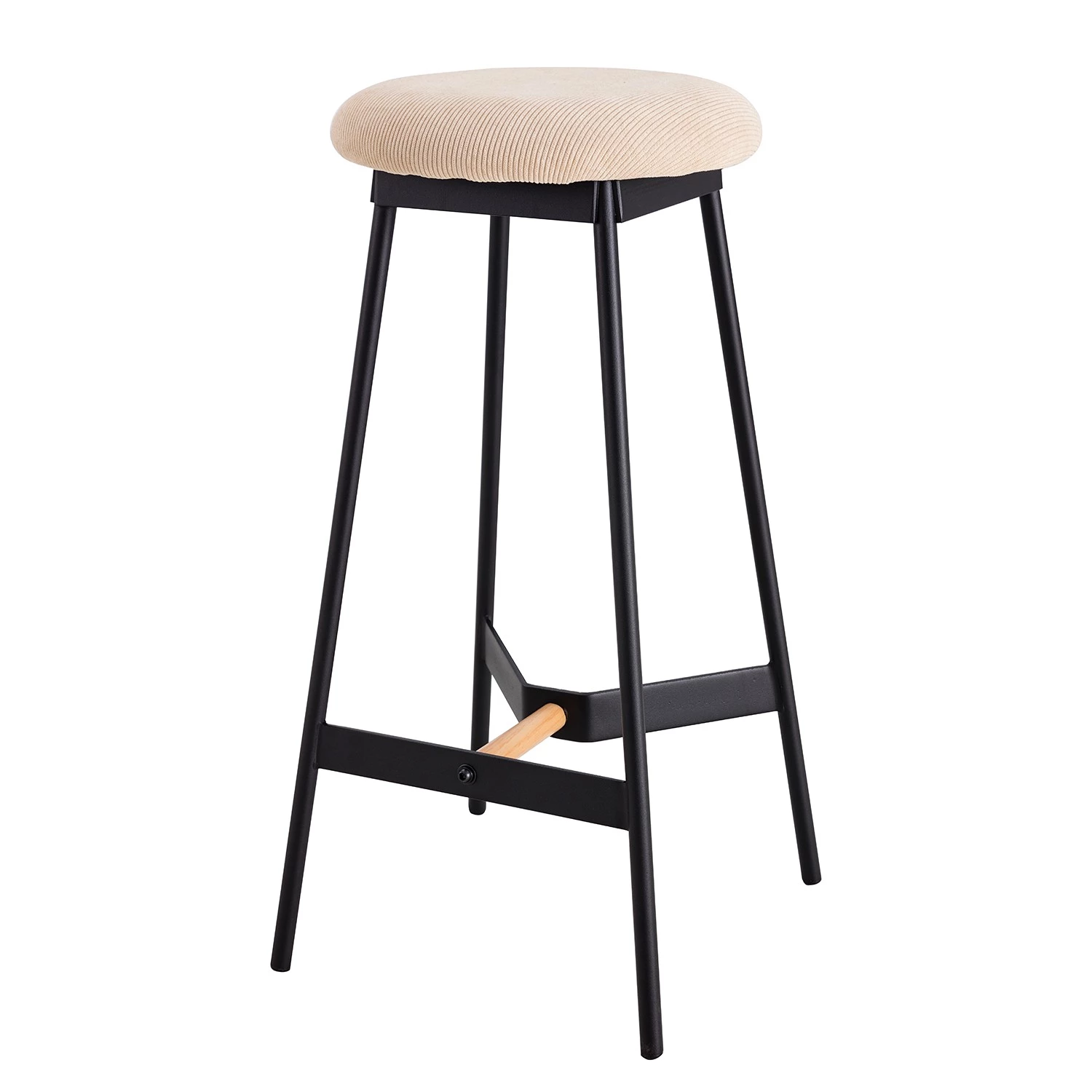 Mørteens Tabouret de bar Pirmil - Éponge / Fer - Beige 1 Mørteens Tabouret de bar Pirmil - Éponge / Fer - Beige