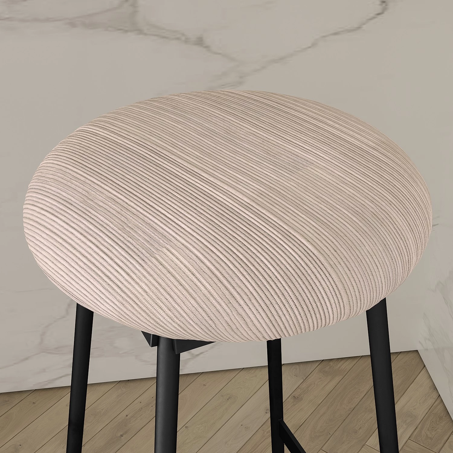Mørteens Tabouret de bar Pirmil - Éponge / Fer - Beige 7 Mørteens Tabouret de bar Pirmil - Éponge / Fer - Beige – Image 7