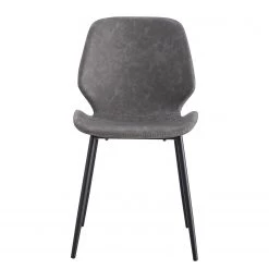 Mørteens Chaises Reallon (lot de 2) - Imitation cuir / Fer - Gris / Noir 15 Mørteens Chaises Reallon (lot de 2) - Imitation cuir / Fer - Gris / Noir -Meubles de salle à manger Soldes Magasin 1000244973 211006 08514400062 DETAILS P000000001000244973