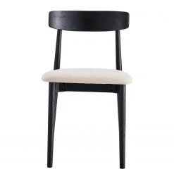 Mørteens Chaises Lolif I (lot de 2) - Tissu / Chêne massif - Beige / Noir -Meubles de salle à manger Soldes Magasin 1000244983 211006 085418000102 DETAILS P000000001000244983
