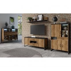 Red Living Tablette murale Turriers - Imitation épicéa / Noir mat -Meubles de salle à manger Soldes Magasin 1000245412 210217 13050100046 MOOD DETAILS P000000001000245412 mood