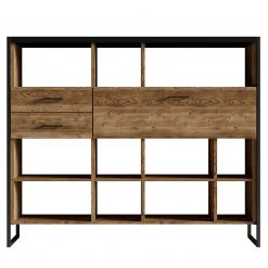 Red Living Étagère Turriers III - Imitation épicéa / Noir mat -Meubles de salle à manger Soldes Magasin 1000245417 210217 13053800069 DETAILS P000000001000245417