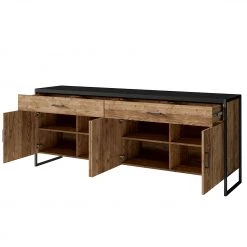 Red Living Buffet Turriers - Imitation épicéa / Noir mat -Meubles de salle à manger Soldes Magasin 1000245418 210217 13054900075 DETAILS P000000001000245418