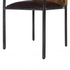 Ars manufacti Chaise à accoudoirs Dissay - Jute tressé / Fer - Naturel / Noir -Meubles de salle à manger Soldes Magasin 1000246784 220405 035 DETAILS P000000001000246784