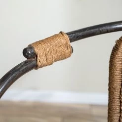 Ars manufacti Chaise à accoudoirs Dissay - Jute tressé / Fer - Naturel / Noir -Meubles de salle à manger Soldes Magasin 1000246784 220517 045 DETAILS P000000001000246784