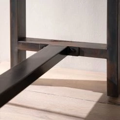 Ars manufacti Table haute Gelles - Acacia massif / Fer - Acacia / Anthracite -Meubles de salle à manger Soldes Magasin 1000246830 220902 034 DETAILS P000000001000246830