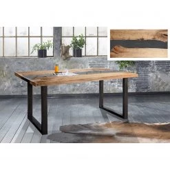 Ars manufacti Table Lalley - Acacia massif / Fer - Acacia / Anthracite -Meubles de salle à manger Soldes Magasin 1000246836 210225 15454400015 MOOD DETAILS P000000001000246836 mood
