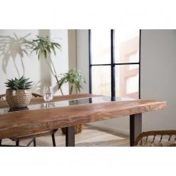 Ars manufacti Table Lalley - Acacia massif / Fer - Acacia / Anthracite -Meubles de salle à manger Soldes Magasin 1000246836 220517 021 MOOD DETAILS P000000001000246836 mood