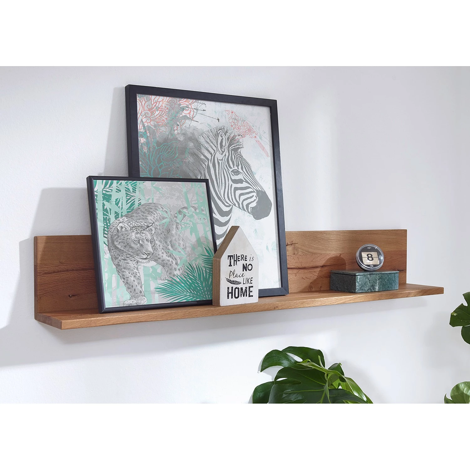 Naturoo Tablette murale Gerville - Chêne sauvage massif / Métal - Chêne sauvage / Anthracite - Largeur : 115 cm 2 Naturoo Tablette murale Gerville - Chêne sauvage massif / Métal - Chêne sauvage / Anthracite - Largeur : 115 cm – Image 2