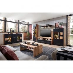 Loftscape Buffet Belloc - Avec éclairage - Noir mat / Imitation chêne 6 Loftscape Buffet Belloc - Avec éclairage - Noir mat / Imitation chêne -Meubles de salle à manger Soldes Magasin 1000249570 211001 140739000021 MOOD DETAILS P000000001000249570 mood