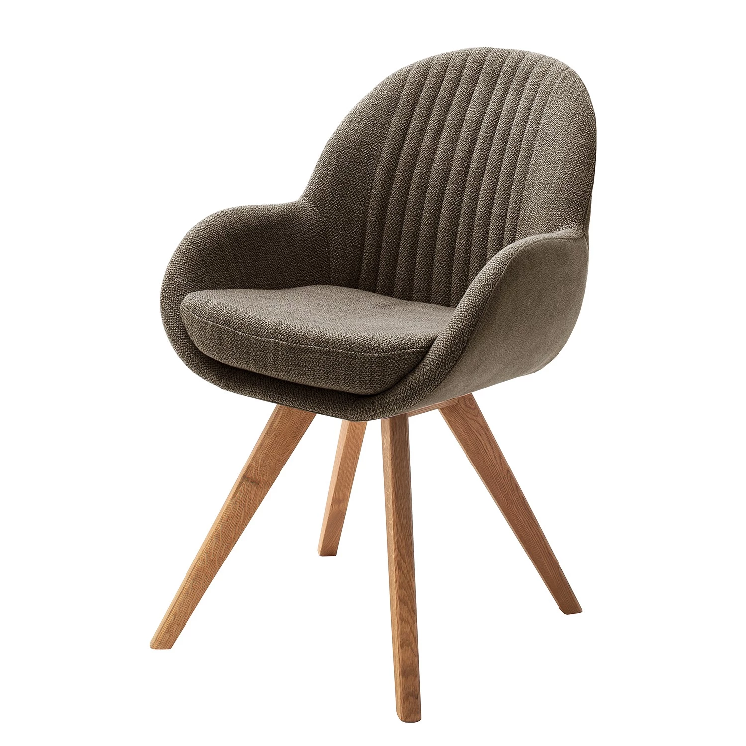 Norrwood Chaises à accoudoirs Chemille - Tissage à plat / Chêne massif - Taupe 1 Norrwood Chaises à accoudoirs Chemille - Tissage à plat / Chêne massif - Taupe