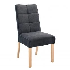 Norrwood Chaises capitonnées Brachy (lot de 2) - Tissage à plat / Hêtre massif - Anthracite -Meubles de salle à manger Soldes Magasin 1000249606 210609 12392100105 DETAILS P000000001000249606
