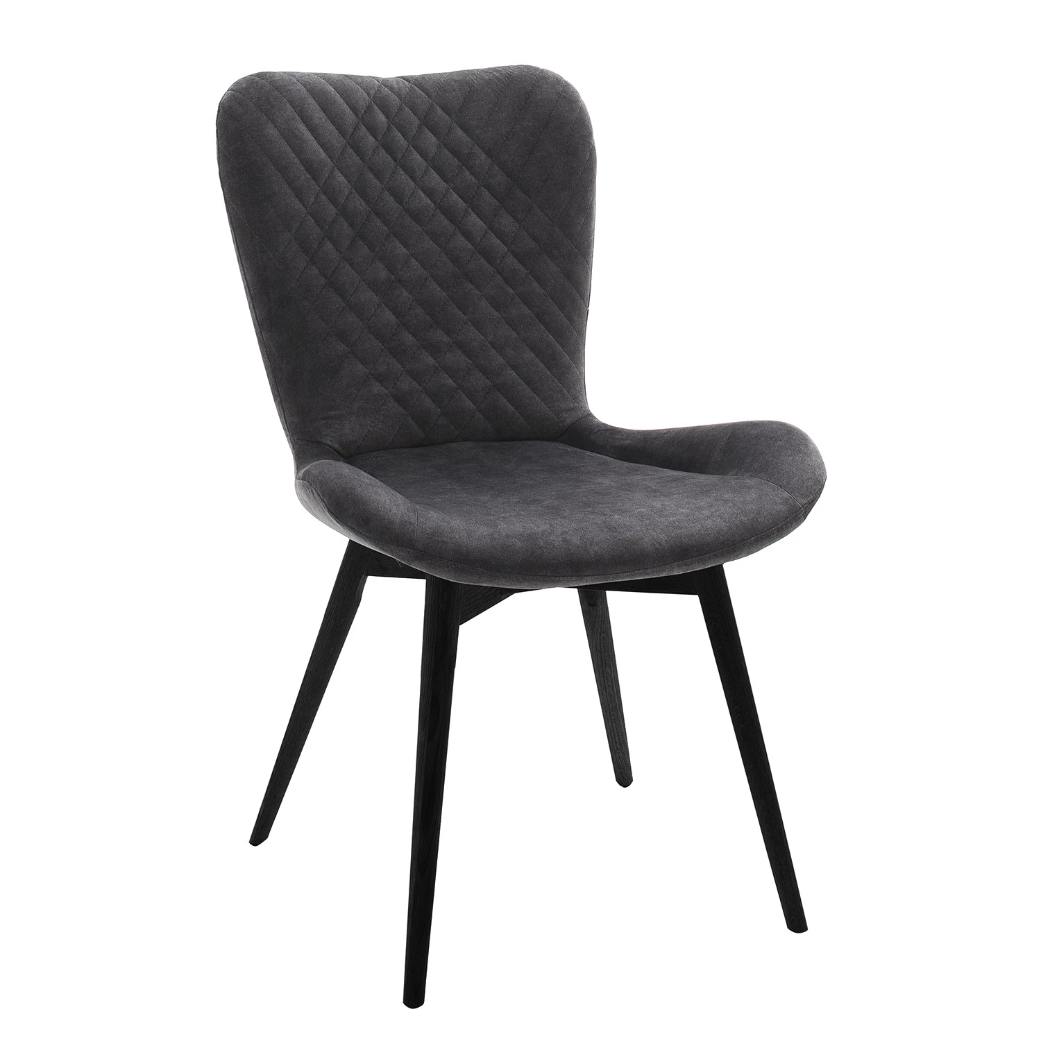 Naturoo Chaises capitonnées Mettray (lot de 2) - Tissage à plat / Hêtre massif - Anthracite 2 Naturoo Chaises capitonnées Mettray (lot de 2) - Tissage à plat / Hêtre massif - Anthracite – Image 2