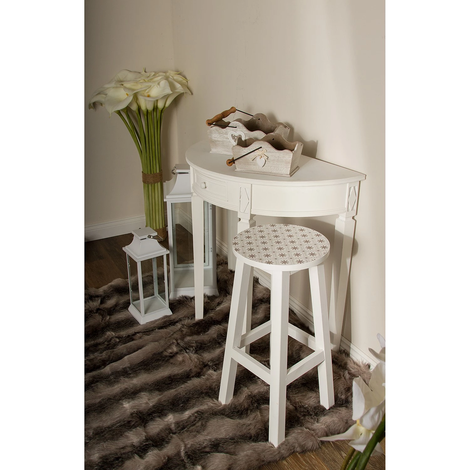 Ridgevalley Tabouret Maisons - Blanc 3 Ridgevalley Tabouret Maisons - Blanc – Image 3