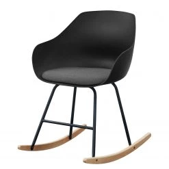 Mørteens Rocking chair Skelde - Matière plastique et tissage à plat / Fer et hêtre massif