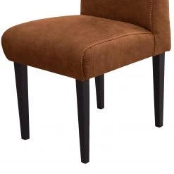 Fredriks Chaise capitonnée Gramont - Microfibre Priya: Cognac -Meubles de salle à manger Soldes Magasin 1000254029 210413 13371200380 DETAILS P000000001000254029