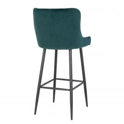 Red Living Chaise de bar Batilly I - Velours / Acier - Vert foncé -Meubles de salle à manger Soldes Magasin 1000254090 210317 15102200005 DETAILS P000000001000254090