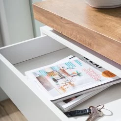 Fredriks Buffet Namona I - Éclairage inclus - Imitation chêne / Blanc 35 Fredriks Buffet Namona I - Éclairage inclus - Imitation chêne / Blanc -Meubles de salle à manger Soldes Magasin 1000255076 220803 045 DETAILS P000000001000255076