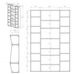 Temahome Étagère Maze I - Gris sable -Meubles de salle à manger Soldes Magasin 1000255240 210324 15033400176 SKETCH DETAILS P000000001000255240 sketch