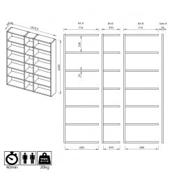 Temahome Étagère Pombal I - Imitation béton -Meubles de salle à manger Soldes Magasin 1000255259 210324 15033600338 SKETCH DETAILS P000000001000255259 sketch
