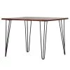 Red Living Table Balleroy - Acacia massif / Fer - Largeur : 100 cm