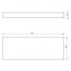 Temahome Tablette murale Balda - Blanc - Largeur : 60 cm -Meubles de salle à manger Soldes Magasin 1000255975 210331 14454900059 SKETCH DETAILS P000000001000255975 sketch