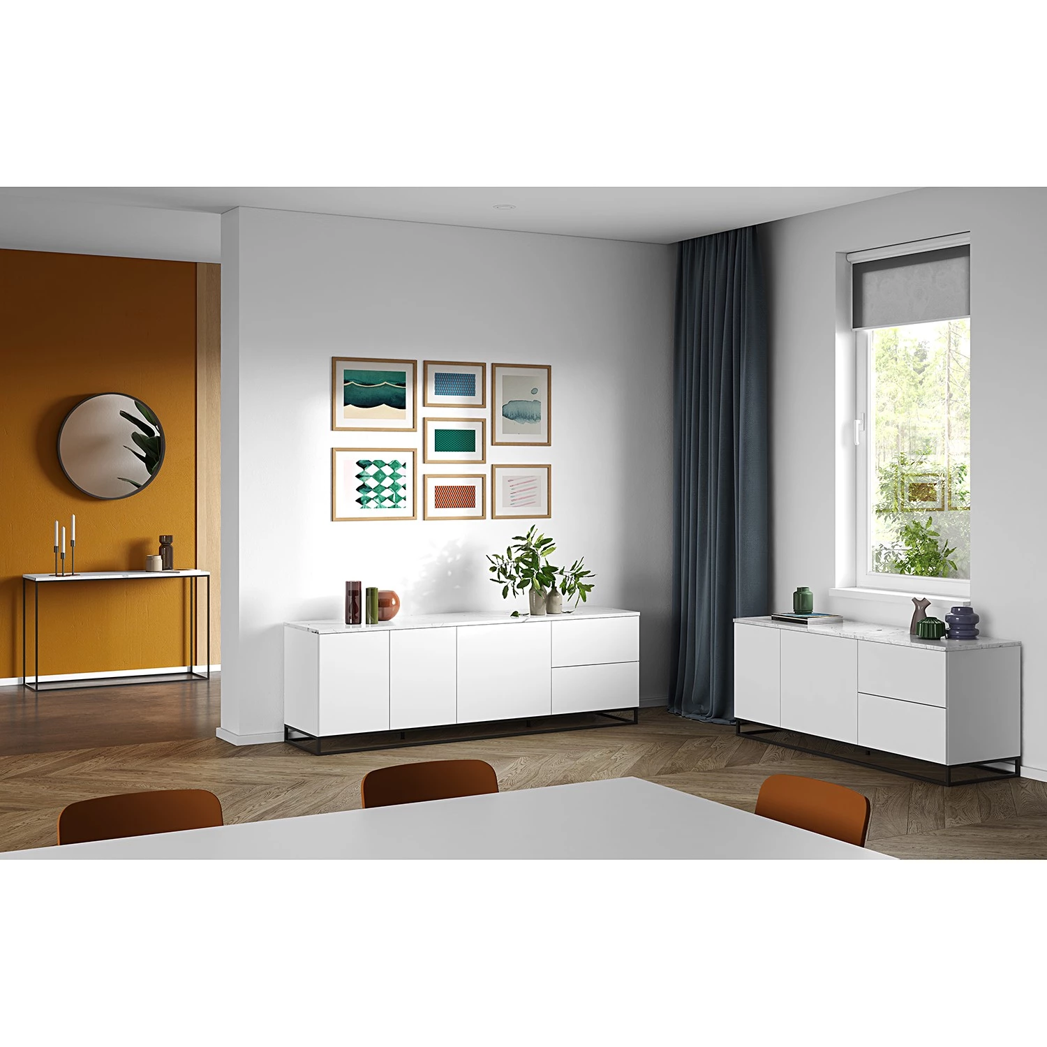 Temahome Console Gleam - Blanc / Noir 3 Temahome Console Gleam - Blanc / Noir – Image 3