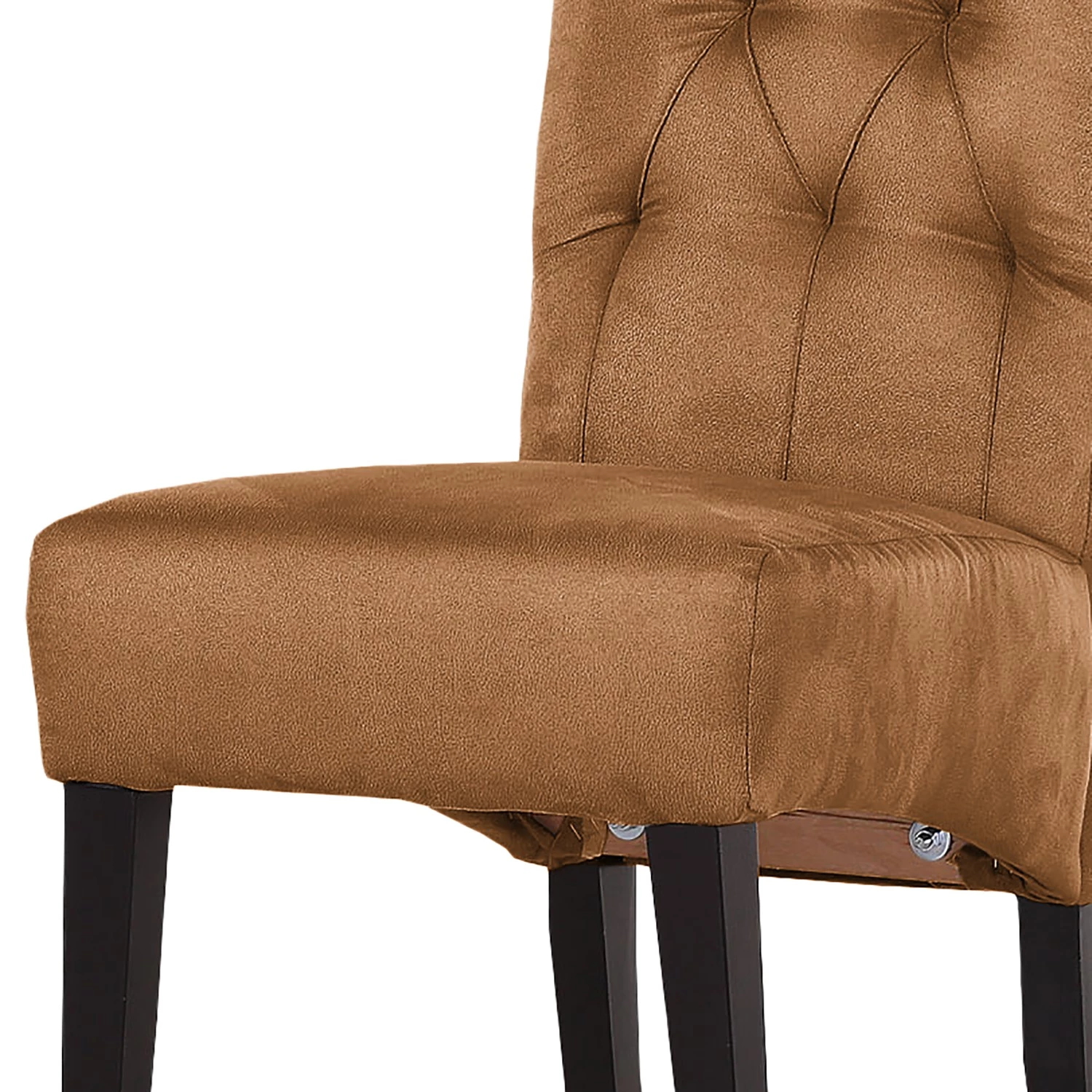 Red Living Chaise capitonnée Selda - Microfibre / Hêtre massif - Cognac 4 Red Living Chaise capitonnée Selda - Microfibre / Hêtre massif - Cognac – Image 4