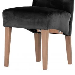 Red Living Chaise capitonnée Selda II - Velours / Hêtre massif - Noir -Meubles de salle à manger Soldes Magasin 1000256725 210407 14280300072 DETAILS P000000001000256725