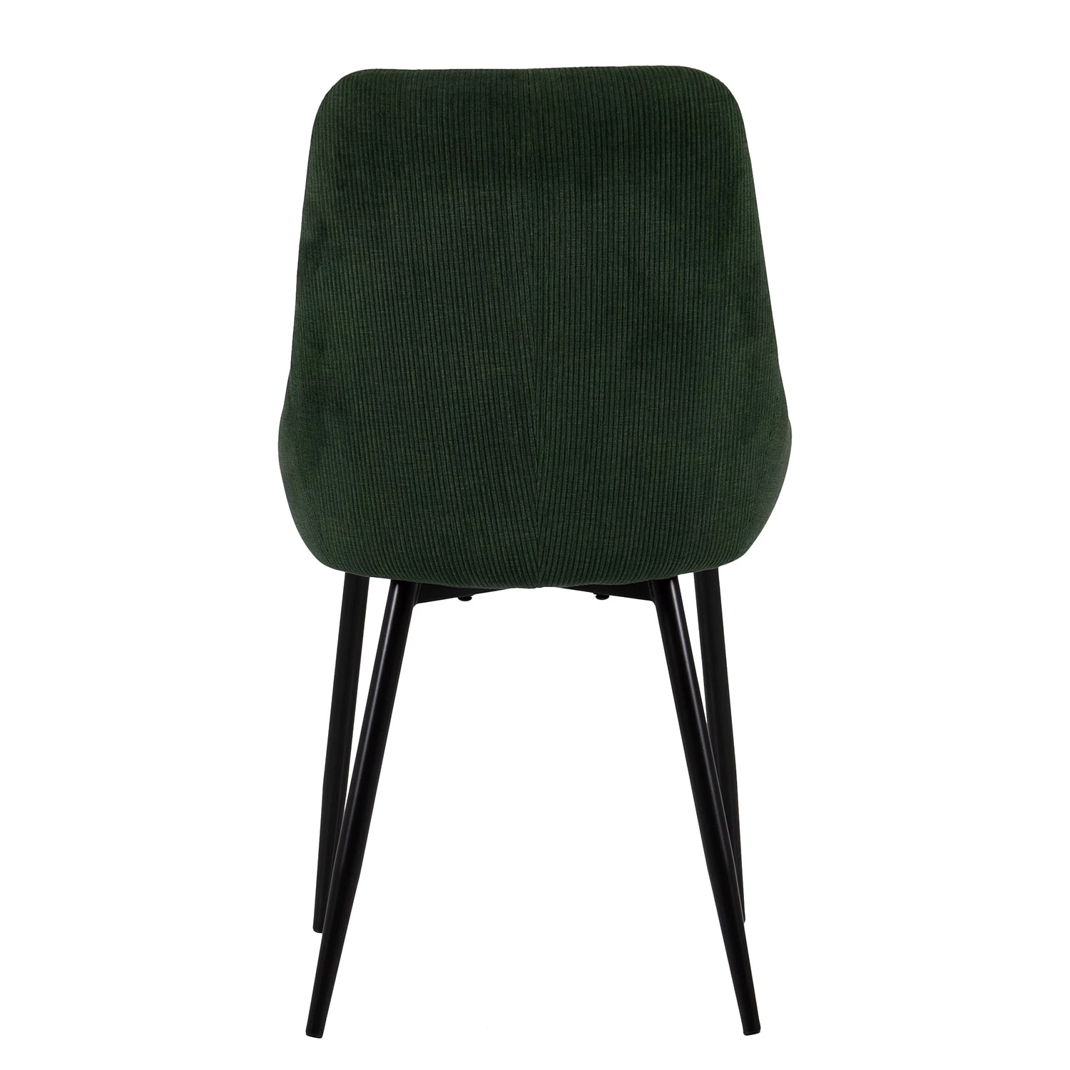 Tenzo Chaises capitonnées Lex II (lot de 2) - Velours côtelé / Métal - Vert foncé 3 Tenzo Chaises capitonnées Lex II (lot de 2) - Velours côtelé / Métal - Vert foncé – Image 3