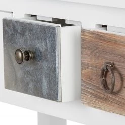 Ridgevalley Console Itzehoe - Paulownia massif - Blanc / Multicolore 17 Ridgevalley Console Itzehoe - Paulownia massif - Blanc / Multicolore -Meubles de salle à manger Soldes Magasin 1000257196 210413 14364800055 DETAILS P000000001000257196