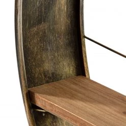 Ridgevalley Étagère murale Coch - Bois manufacturé / Eucalyptus massif - Imitation chêne / Cuivre -Meubles de salle à manger Soldes Magasin 1000257206 210430 13012200111 DETAILS P000000001000257206