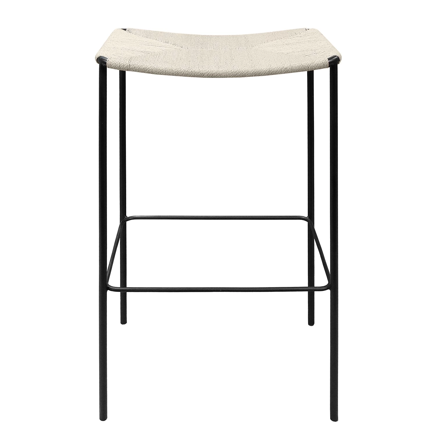 Ars Natura Tabouret de bar Bonao - Rotin / Fer - Naturel / Noir 2 Ars Natura Tabouret de bar Bonao - Rotin / Fer - Naturel / Noir – Image 2