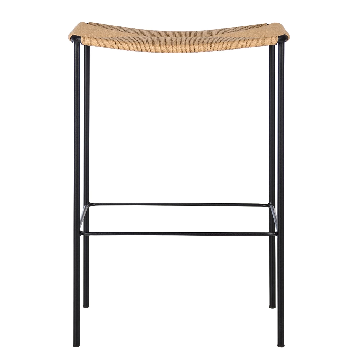 Ars Natura Tabouret de bar Bonao - Rotin / Fer - Naturel / Noir 4 Ars Natura Tabouret de bar Bonao - Rotin / Fer - Naturel / Noir – Image 4