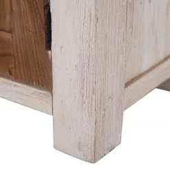 Wolf-Möbel Buffet Maison II - Acacia massif - Acacia couleur pierre / Blanc cassé -Meubles de salle à manger Soldes Magasin 1000257252 220406 080 DETAILS P000000001000257252