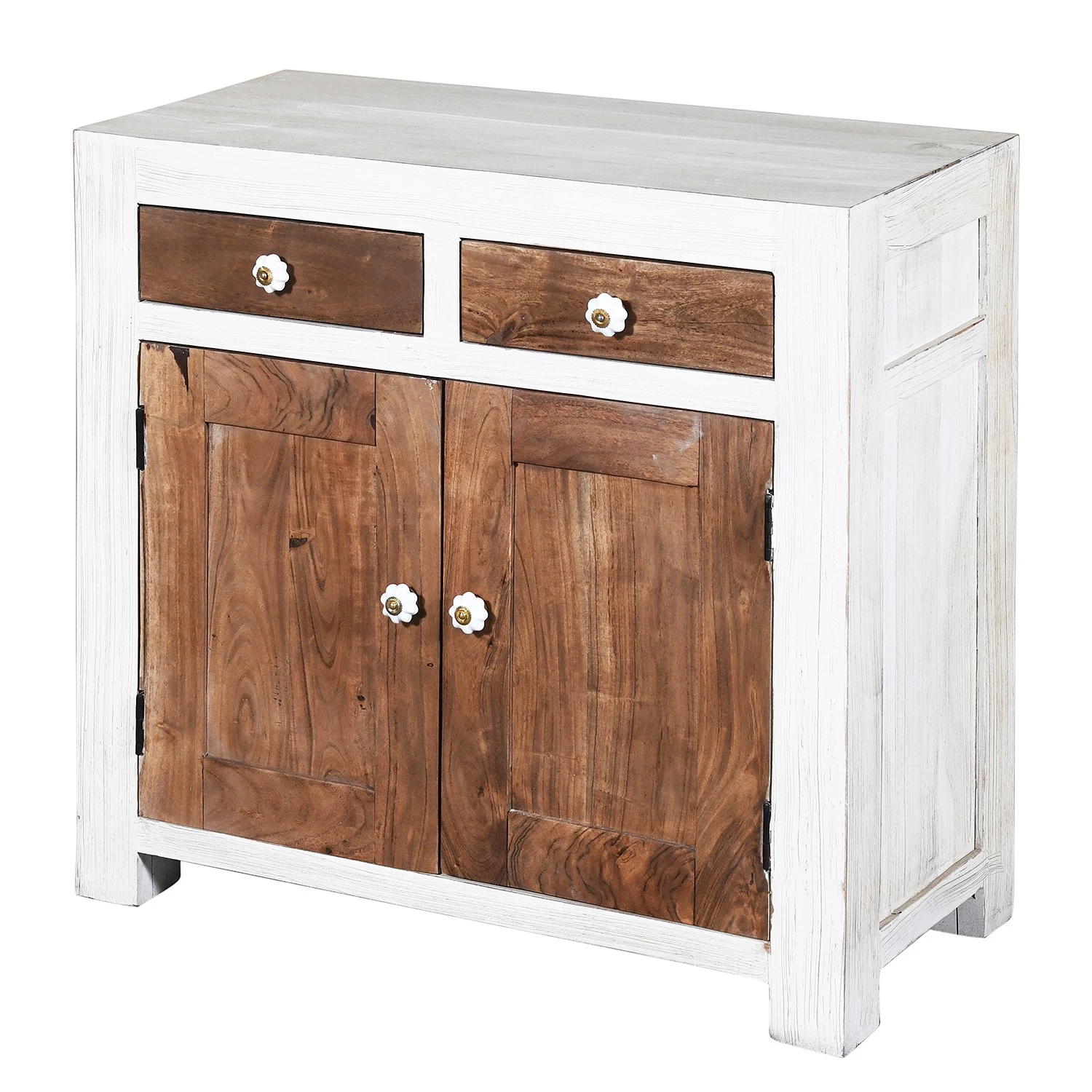 Wolf-Möbel Vaisselier Maison - Acacia massif - Acacia couleur pierre / Blanc cassé 4 Wolf-Möbel Vaisselier Maison - Acacia massif - Acacia couleur pierre / Blanc cassé – Image 4