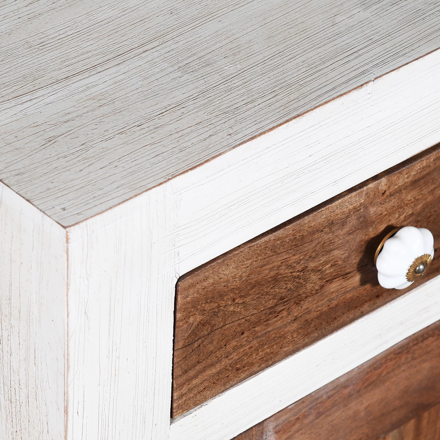 Wolf-Möbel Vaisselier Maison - Acacia massif - Acacia couleur pierre / Blanc cassé 11 Wolf-Möbel Vaisselier Maison - Acacia massif - Acacia couleur pierre / Blanc cassé – Image 11