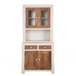 Wolf-Möbel Vaisselier Maison - Acacia massif - Acacia couleur pierre / Blanc cassé 39 Wolf-Möbel Vaisselier Maison - Acacia massif - Acacia couleur pierre / Blanc cassé -Meubles de salle à manger Soldes Magasin 1000257397 220406 030 DETAILS P000000001000257397