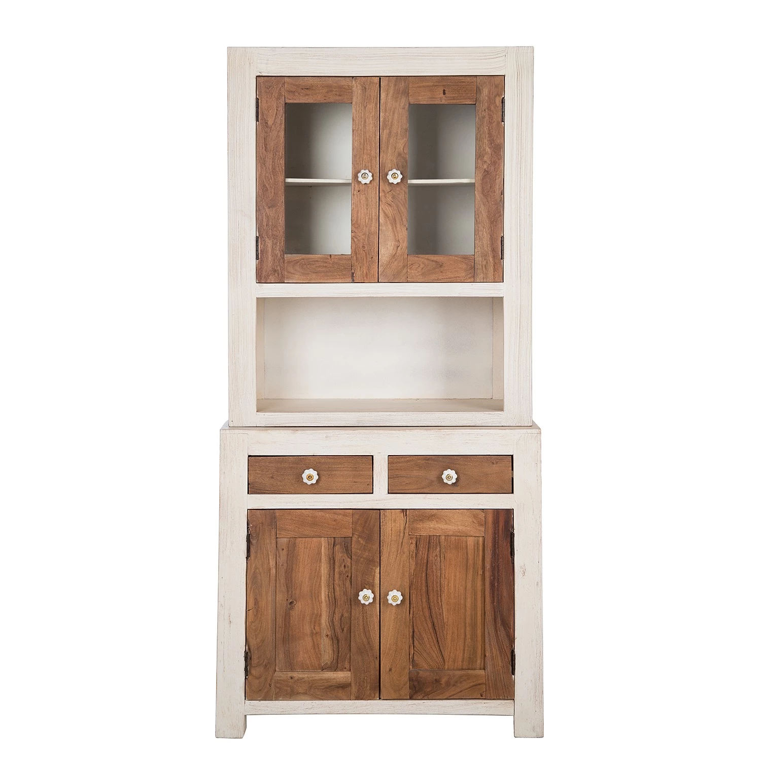 Wolf-Möbel Vaisselier Maison - Acacia massif - Acacia couleur pierre / Blanc cassé 12 Wolf-Möbel Vaisselier Maison - Acacia massif - Acacia couleur pierre / Blanc cassé – Image 12